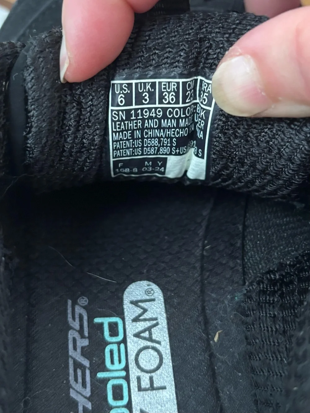 Skechers Black Athletic Slip-On Sneakers